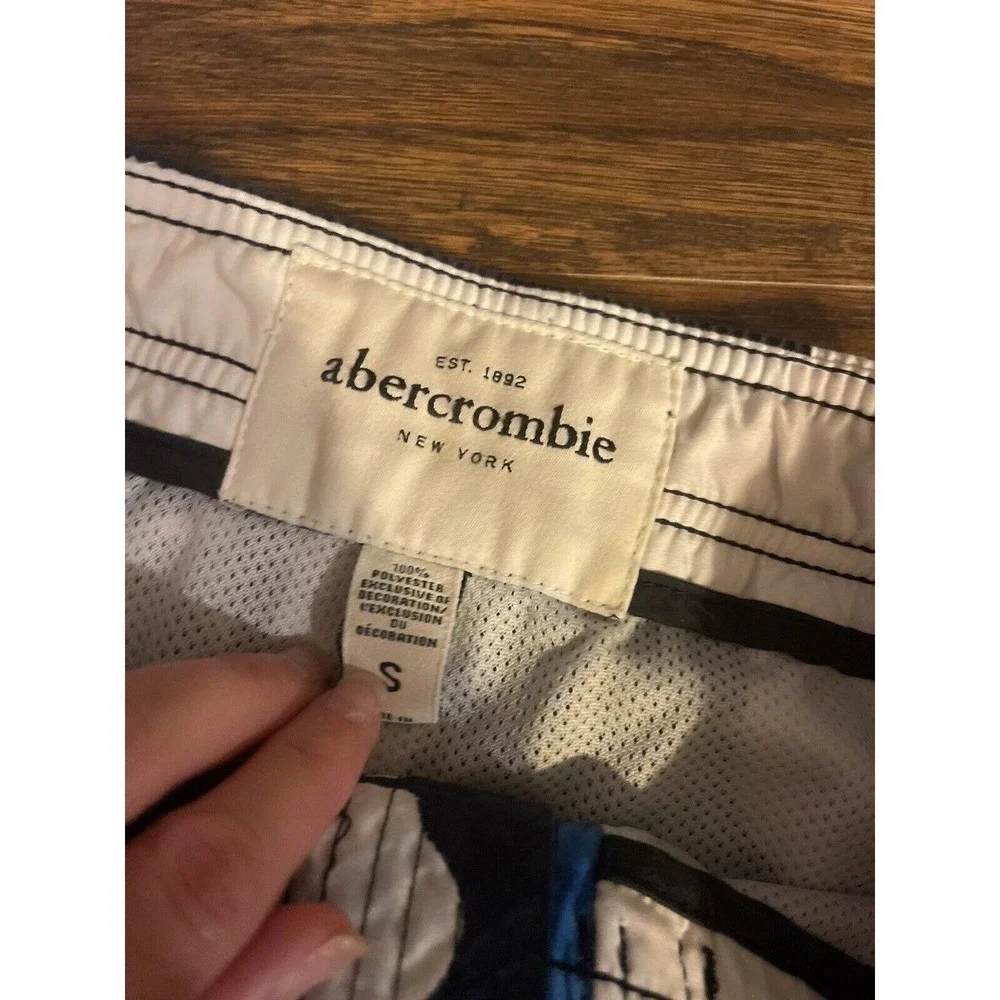 Abercrombie Boys Youth Blue Floral Swim Trunks Board Shorts Sz:s